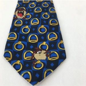 Vintage 90’s Tie Warner Bros Looney Toons Taz Tasmanian Devil Mens Accessories